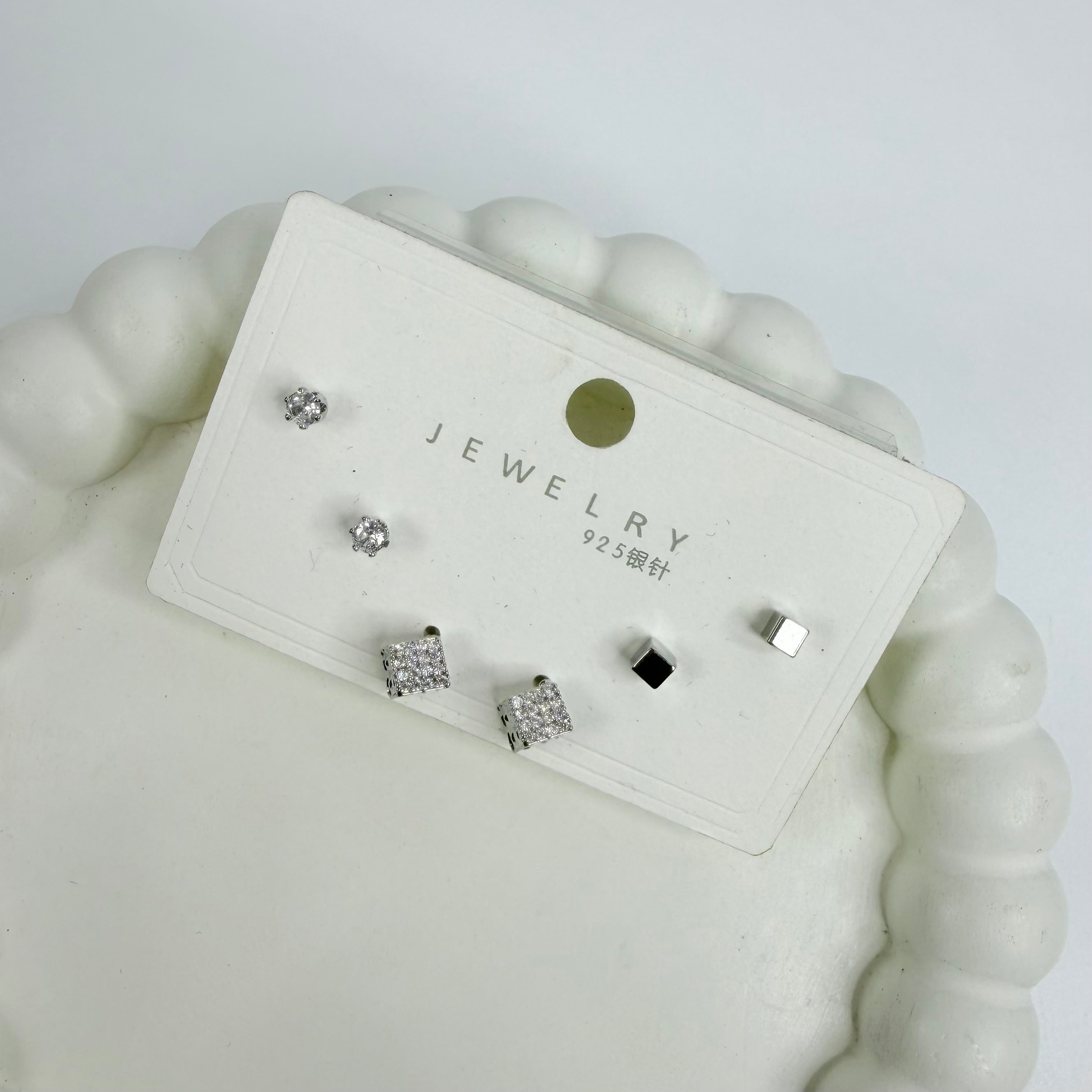 Mystery Stud Earrings Card – 3 Pairs