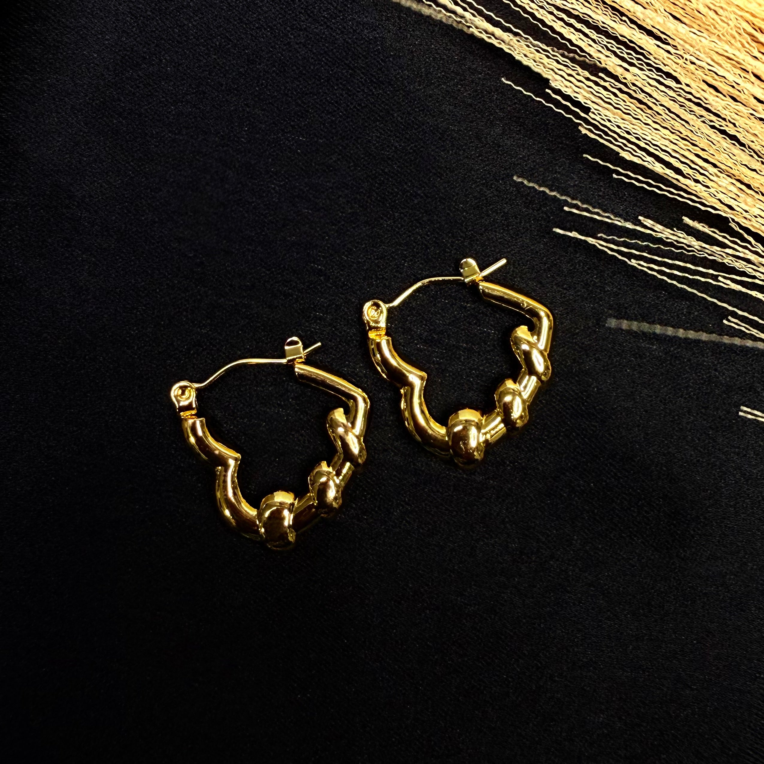 Heart knot Hoops