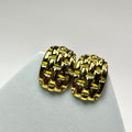 Gold Chain-Link Statement Earrings