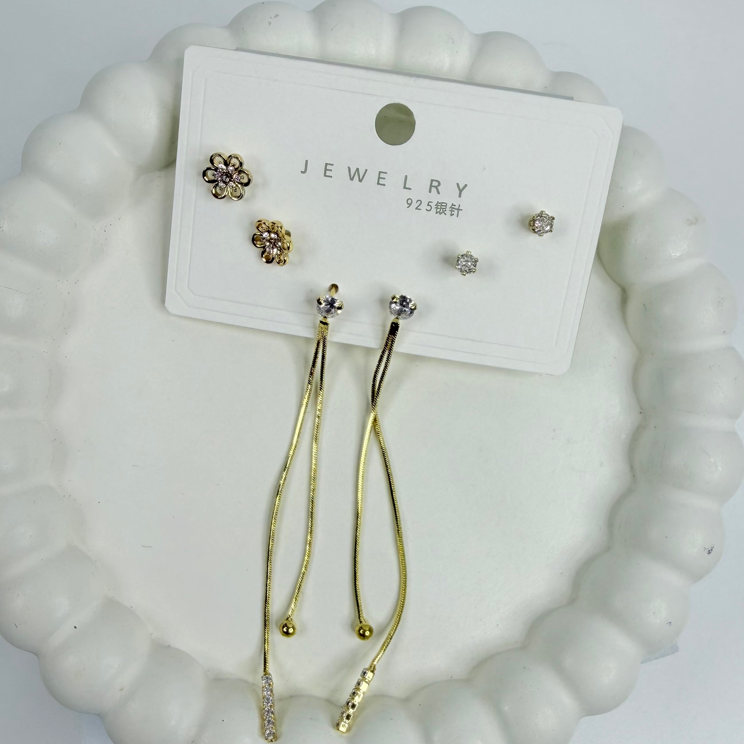 Mystery Earrings Card – 3 Pairs (Assorted Designs)