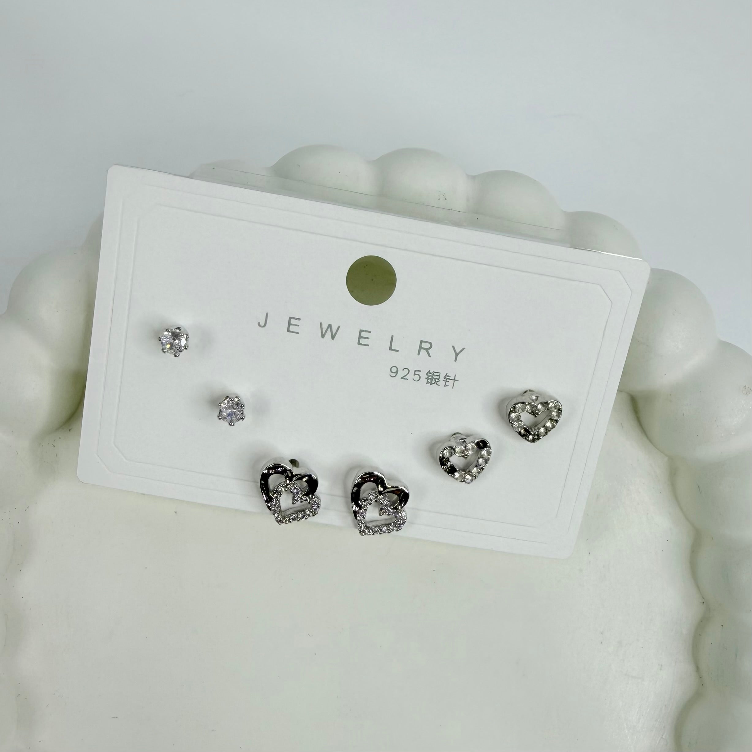 Mystery Stud Earrings Card – 3 Pairs